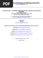 The CES-D Scale - A Self-Report Depression Scale For Research in The General Population