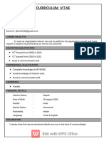 Curriculum Vitae: Mohit