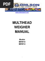 Multihead Weigher Manual: MHW10 MHW14