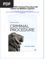 Ebook PDF Criminal Procedure 4th Edition by Matthew Lippman PDF