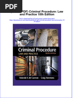 Ebook PDF Criminal Procedure Law and Practice 10th Edition PDF