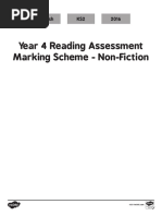 Reading Assessment Non-Fiction Marking Scheme