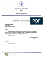 Request For Service Record