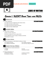 Exercise 1: Ncert Based Topic-Wise MCQS: Laws of Motion