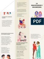 Folleto Tríptico Informativo Sobre Familias de Acogida Niños Amor Líneas Bloques Moderno Ilustrado Beige Negro Naranja 2