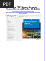 Original PDF Modern Corporate Finance Theory and Practice 8th Edition PDF