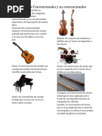 Instrumentos Convencionales y No Convencionales