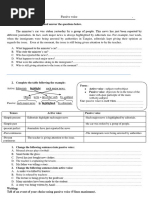 Passive Voice Handout and Lesson Plan