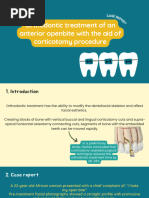 Orthodontic Treatment of An Anterior Openbite With The Aid of Corticotomy Procedure Case Report