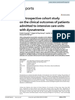 A Retrospective Cohort Study On The Clinical Outcomes of Patients Admitted To Intensive Care Units With Dysnatremia