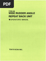 Type He Wide Rudder Angle Repeat Back Unit Operator's Manual