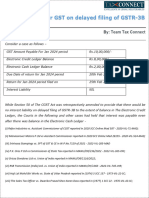 No Interest Under GST On Delayed Filing.....