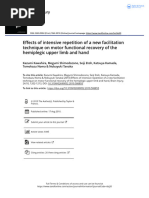 Effects of Intensive Repetition of A New Facilitation Technique On Motor Functional Recovery of The Hemiplegic Upper Limb and Hand