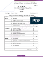 Tripura Board Class 10 Science Syllabus