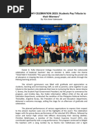 Teachers Day Celebration News Article. Edited