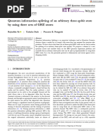 IET Quantum Communication - 2021 - SK - Quantum Information Splitting of An Arbitrary Three Qubit State by Using Three Sets