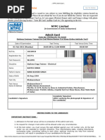 NTPC Admit Card .