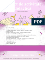 Proiect Stiinte Ale Naturii-Cls A IV-a