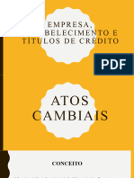 Títulos de Crédito Atos Cambiais