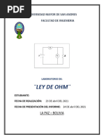 Informe ELT LEY DE OHM