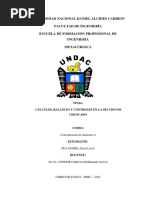 Cálculos, Balances y Controles en La Seccion de Chancado