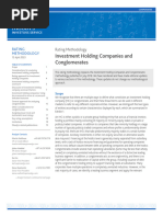 Rating Methodology - Investment Holding Companies and Conglomerates