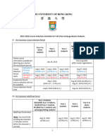 Course Selection Schedule For UG