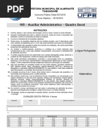 Ufpr 2015 Prefeitura de Almirante Tamandare PR Auxiliar Administrativo Prova