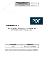 DC-P11-PR03 Procedimiento Remisión de Consultantes Desde y Hacia El Centro de Asesoría Psicológica