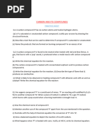 Carbon and Its Compounds Revision Sheet