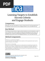 Learning Targetsto Establish Success Criteriaand Engage Students