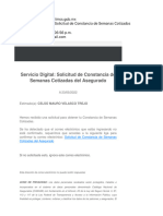 Servicio Digital Solicitud de Constancia de Semanas Cotizadas Del Asegurado