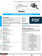 Freins: Caractéristiques