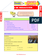 Plan de Redacción para Sexto Grado de Primaria