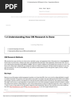 1.4 Understanding How OB Research Is Done - Organizational Behavior