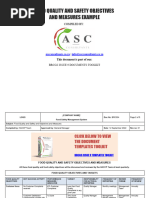 BRC004 Food Quality Safety Objectives Measures