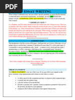 Essay Structure Teaching