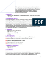 Determinación de Materia Orgánica de Forma Cualitativa en Una Muestra de Suelo