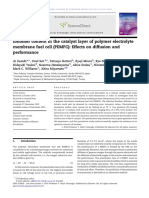 Ionomer Content in The Catalyst Layer of Polymer Electrolyte Membrane Fuel Cell (PEMFC) Effects On Diffusion and Performance