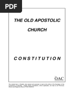 Constitution of The Old Apostolic Church