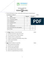 Business - Marking Scheme