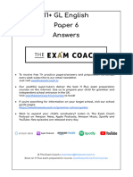 The Exam Coach 11 GL English Paper 6 Answers