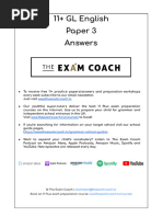 The Exam Coach 11 GL English Paper 3 Answers