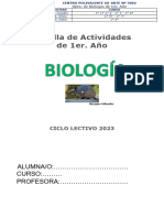 Cartilla de Biologia de 1°año