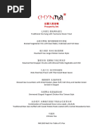 2023 Chinese New Year Set Menu