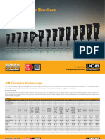 JCB Contractor Breaker Chart