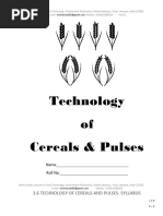 3.6 Technology of Cereals and Pulses-Syllabus