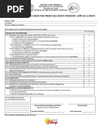 Silang Excavation and Ground Preparation Permit Checklist