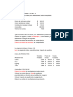 Ejercicio 5. Determinacion de Punto de Equilibrio