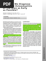 How Can We Diagnose and Treat Osteomyelitis of The Jaws As Early As Possible